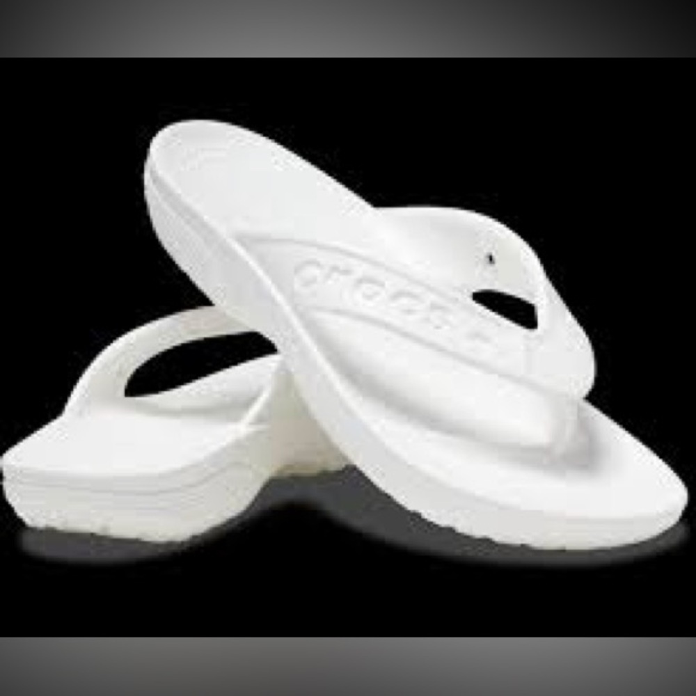 Crocs Baya ll flip flops white gibbet‎ holes size 6 women’s